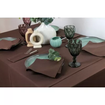 Скатерть Melano set cotton art 43-896 Brown шоколадный в Москве Скатерть Melano set cotton art 43-896 Brown шоколадный в Москве