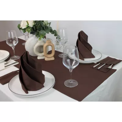 Скатерть Melano set cotton art 43-896 Brown шоколадный в Москве Скатерть Melano set cotton art 43-896 Brown шоколадный в Москве