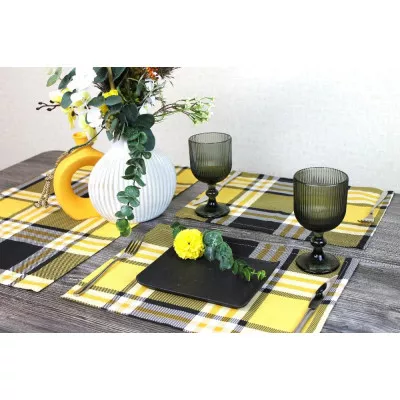 Скатерть коллекция "Art Teflon" цвет ART scotland yellow-black в Прокопьевске Скатерть коллекция "Art Teflon" цвет ART scotland yellow-black в Прокопьевске