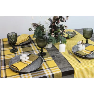 Скатерть коллекция "Art Teflon" цвет ART scotland yellow-black в Прокопьевске Скатерть коллекция "Art Teflon" цвет ART scotland yellow-black в Прокопьевске
