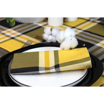 Скатерть коллекция "Art Teflon" цвет ART scotland yellow-black в Прокопьевске Скатерть коллекция "Art Teflon" цвет ART scotland yellow-black в Прокопьевске