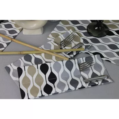 Скатерть коллекция "Art Teflon" цвет ART teflon Waves oliva grey в Москве Скатерть коллекция "Art Teflon" цвет ART teflon Waves oliva grey в Москве
